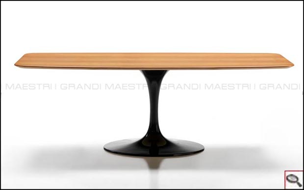 Conference Tulip Table con piano rettangolare - Omaggio a Eero Saarinen. 