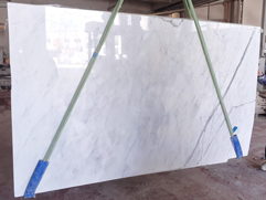 Statuario marble slab currently available.