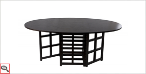 asset - Lowke table, designed by Charles Rennie Mackintosh - oval top.
