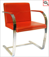 Flat Bar Brno chair, designed by Mies Van Der Rohe.