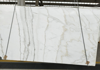 Calacatta oro Campolonghi-Carrara marble slab currently available.