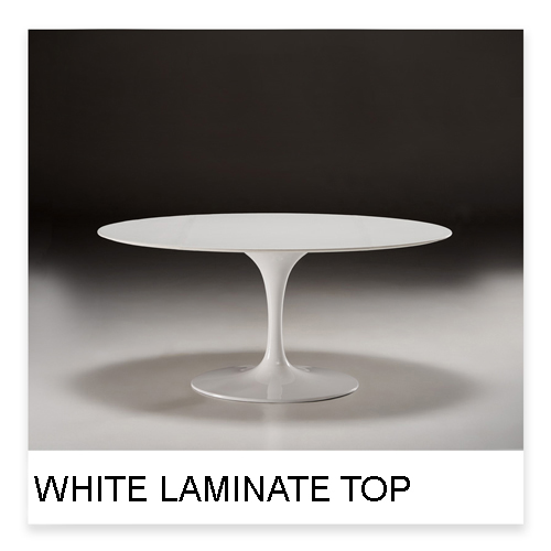 Eero Saarinen Tulip Table with laminate top finish