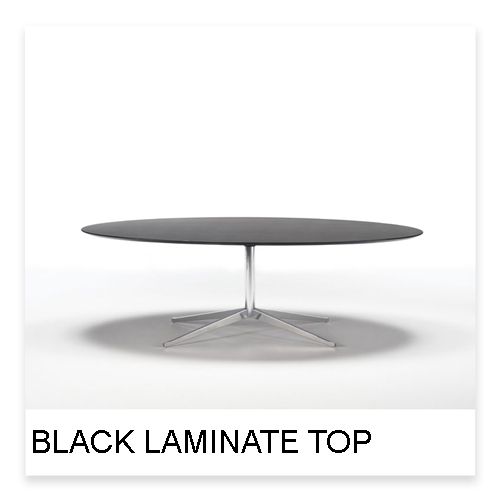 Florence Knoll Florence Table with black laminate top finish