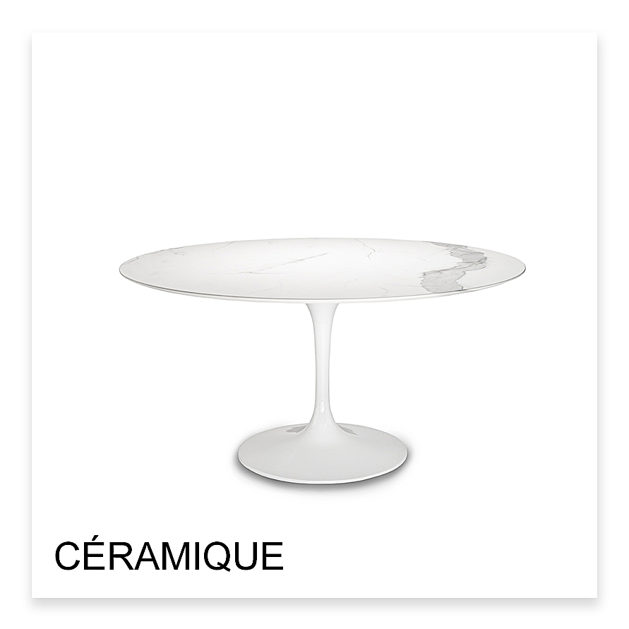 Table Eero Saarinen Tulip avec plateau en ceramique