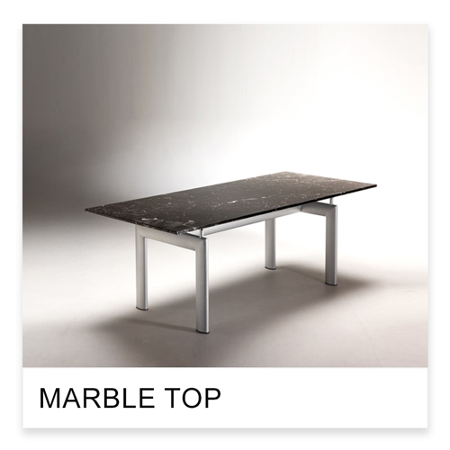 Lecorbusier Tube d’Avion Table with marble top