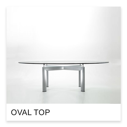 Lecorbusier Tube d’Avion Table with oval top