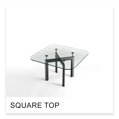 Lecorbusier Tube d’Avion Table with square top