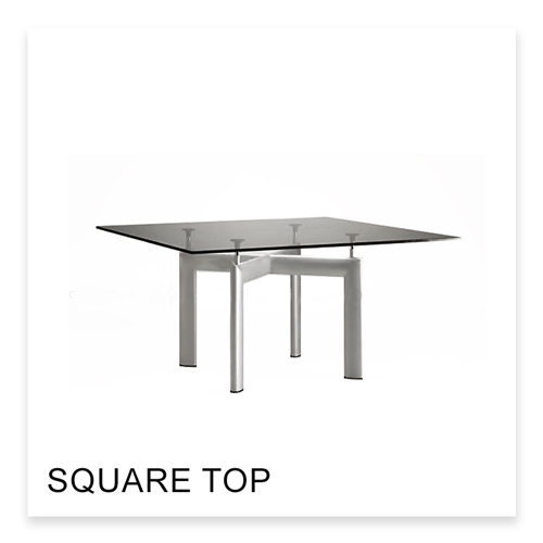 Lecorbusier Tube d’Avion Table with square top